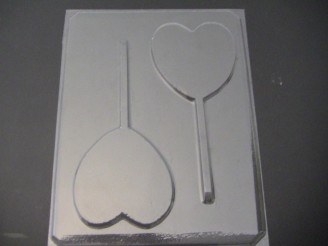 901 Large Heart Chocolate Candy Lollipop Mold
